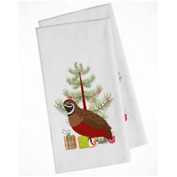 Carolines Treasures Chinese Painted or King Quail Christmas White Kitchen Towel, 2PK - BB9323WTKT