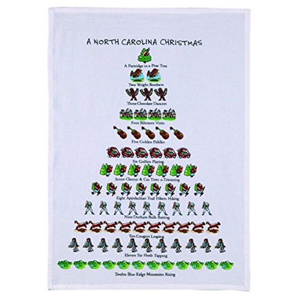 Kitchen Queen 18 x 26 in. A North Carolina Christmas Kitchen Towel, 6PK - KI3684038