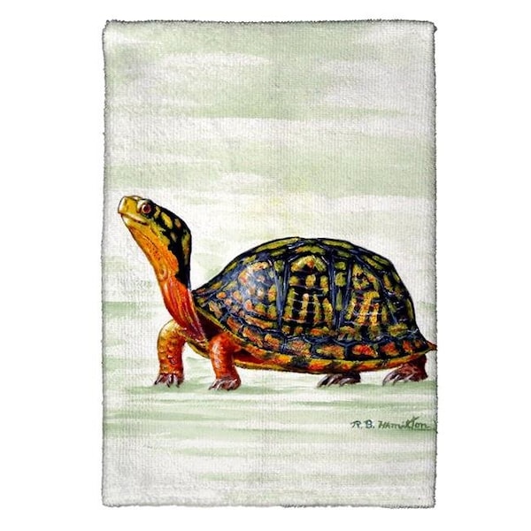 Betsy Drake Betsy Drake KT491 Happy Turtle Kitchen Towel - KT491