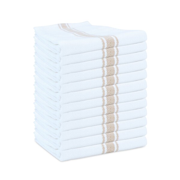 Monarch Brands Herringbone Tea Towels , Tan, 288PK - SC-HTTS-24-CS