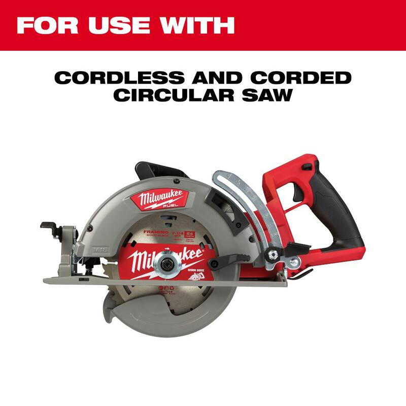 Milwaukee 7-1/4 pulg. 24 Dientes de Carburo de Tungsteno para Cortar Madera con Sierra Circular para Marcos (Paquete de 25) - 48-40-1713