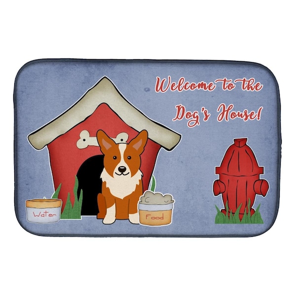Carolines Treasures Dog House Collection Corgi Dish Drying Mat - BB2854DDM