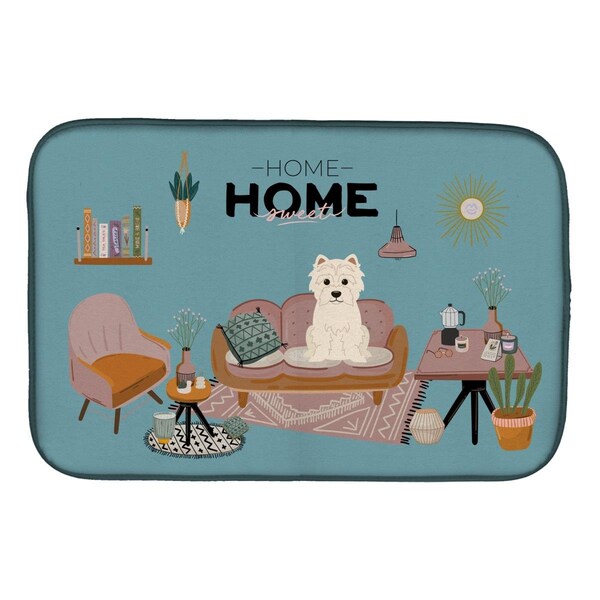 Carolines Treasures 14 x 21 in. Westie Sweet Home Dish Drying Mat - CK7887DDM