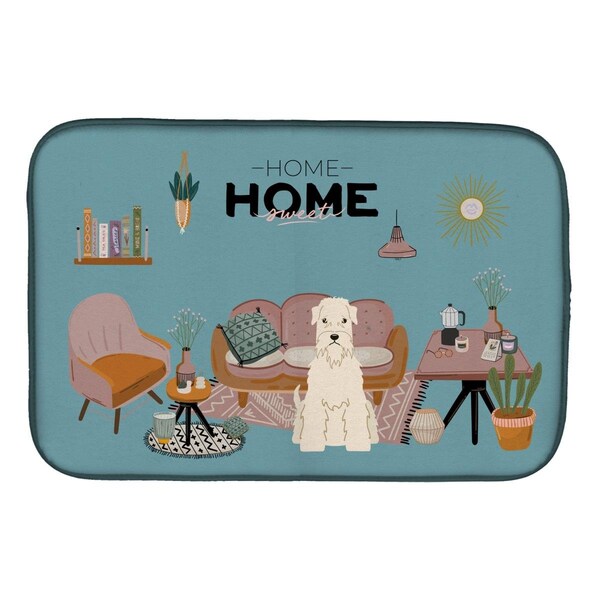 Carolines Treasures 14 x 21 in. Soft Coated Wheaten Terrier Sweet Home Dish Drying Mat - CK7906DDM