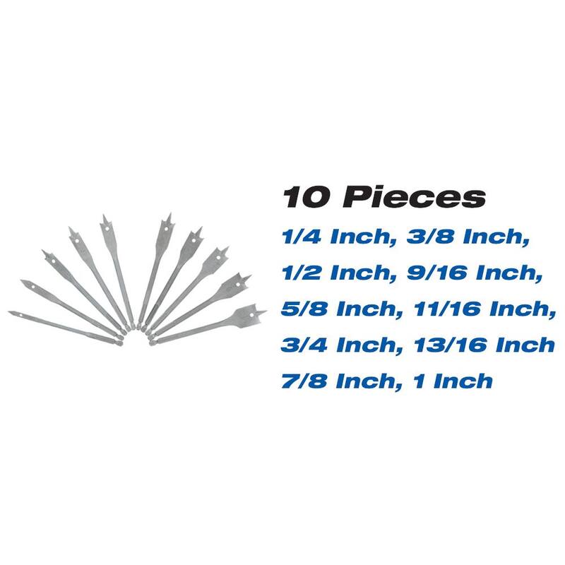 Avanti Pro 7-1/4 in. x 24 Tooth Saw Blade, 9-Pieces Wood and Metal Reciprocating Blades y 10-Pieces Spade Bit Set - P0724RPS9S-S10