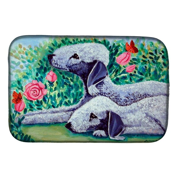Carolines Treasures Bedlington Terrier Dish Drying Mat - 7512DDM