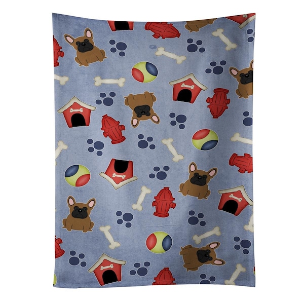 Carolines Treasures Dog House Collection French Bulldog Brown Kitchen Towel - BB2626KTWL