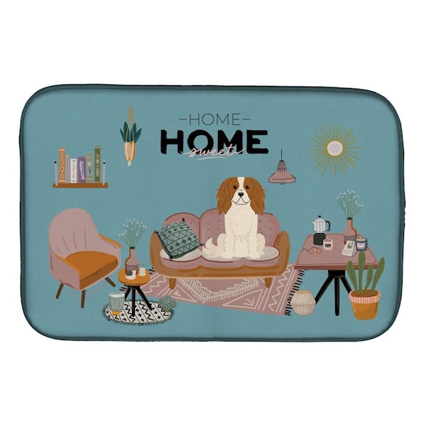 Carolines Treasures 14 x 21 in. Cavalier Spaniel Sweet Home Dish Drying Mat - CK7903DDM