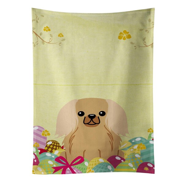 Carolines Treasures Easter Eggs Pekingnese Fawn Sable Kitchen Towel - BB6104KTWL
