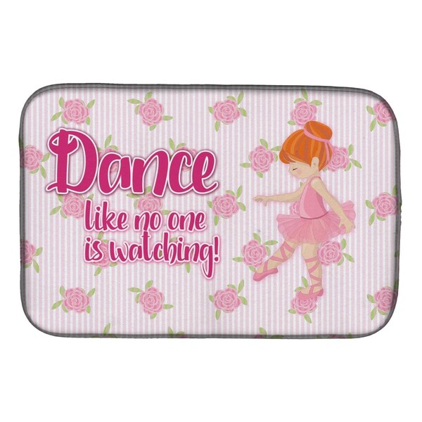 Carolines Treasures Ballet Dance Red Hair Dish Drying Mat - BB5392DDM