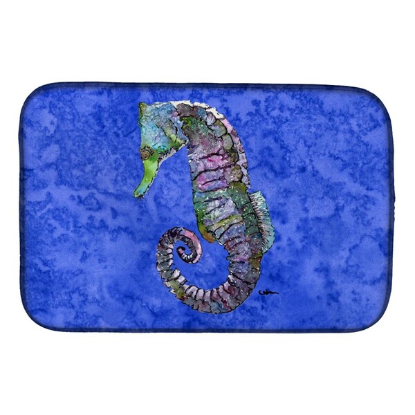 Carolines Treasures Seahorse Dish Drying Mat - 8639DDM