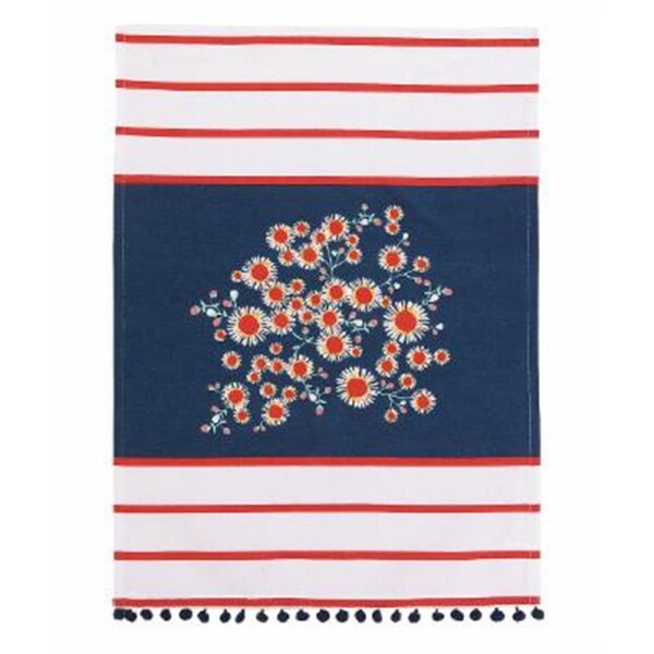 Tarifa 18 x 25 in. Dish Towels Multi - Dancing Daisies Kitchen Towel, 4PK - TA3119077