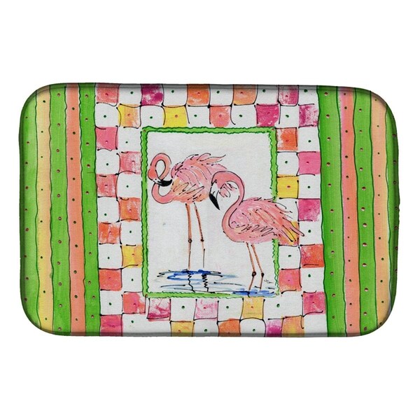 Carolines Treasures Bird - Flamingo Dish Drying Mat - 8077DDM