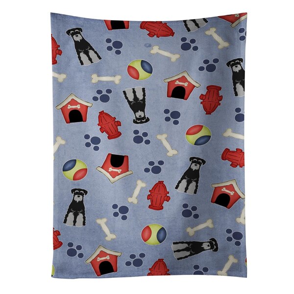 Carolines Treasures Dog House Collection Standard Schnauzer Black Grey Kitchen Towel - BB2647KTWL