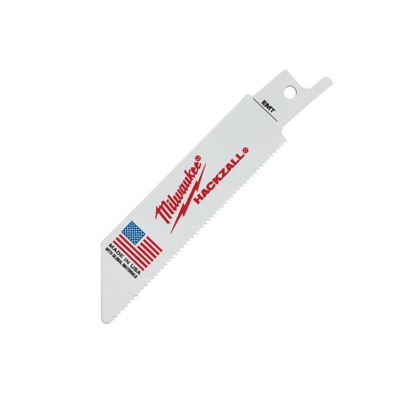 Milwaukee 4 pulg. 14 TPI Hoja de sierra reciproca de corte EMT HACKZALL (paquete de 5) - 49-00-5418
