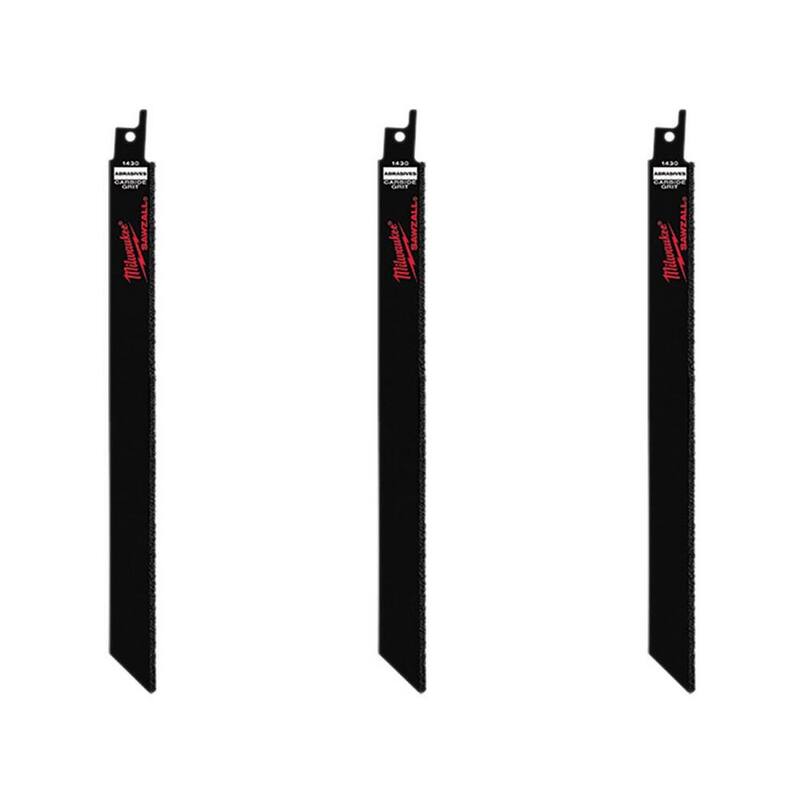Cuchillas de sierra reciproca con grano de carburo de 9 pulgadas Milwaukee (paquete de 3) - 48-00-1430