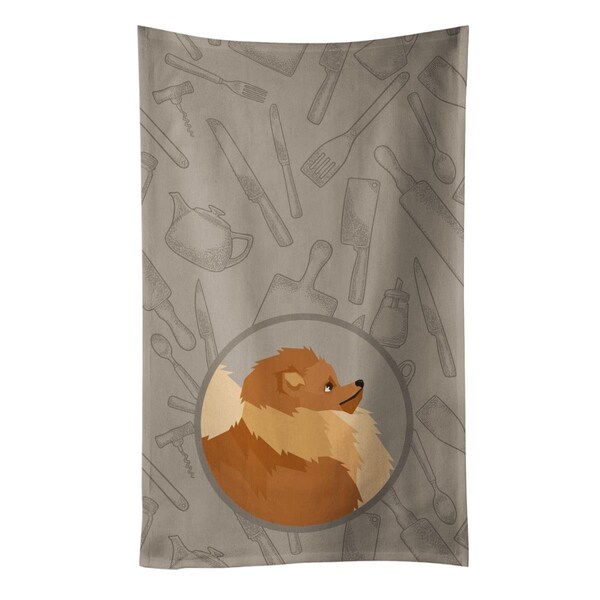 Carolines Treasures Pomeranian in the Kitchen Kitchen Towel - CK2202KTWL