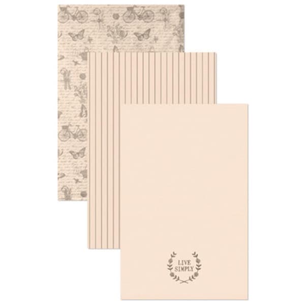 Heritage Lace Natures Script Tea Towels, Cream - Set of 3, 3PK - NS3TTC-1