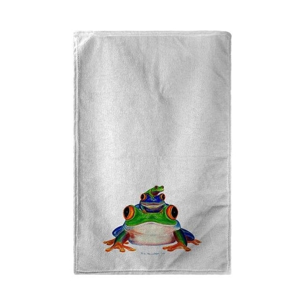 Betsy Drake Betsy Drake KT456 Stacked Frogs Kitchen Towel - KT456