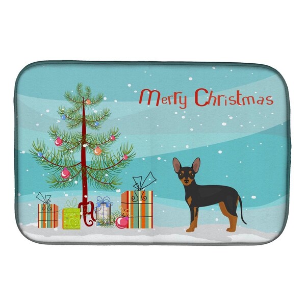 Carolines Treasures Prague Ratter Christmas Tree Dish Drying Mat - CK3480DDM