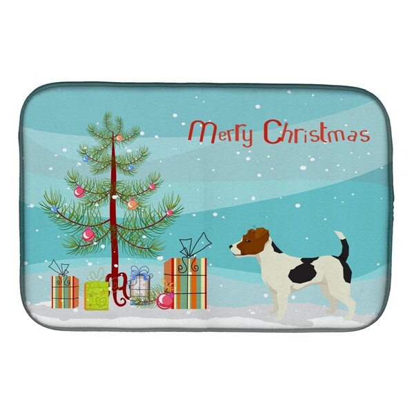 Carolines Treasures Jack Russell Terrier Christmas Tree Dish Drying Mat - CK3547DDM