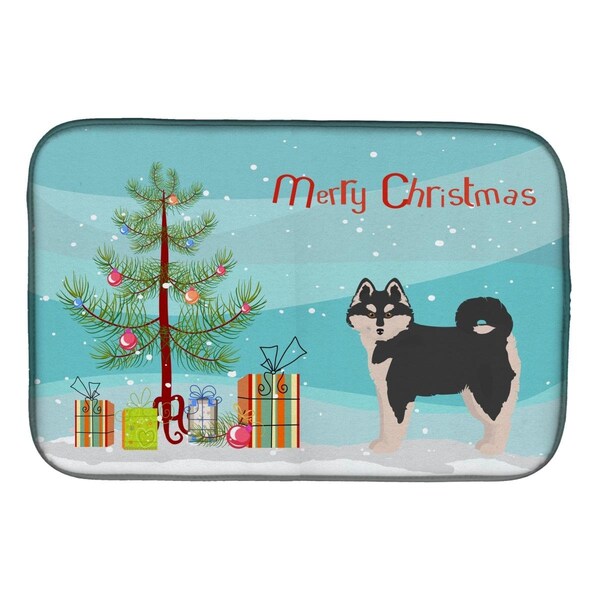 Carolines Treasures Pomsky No.1 Christmas Tree Dish Drying Mat - CK3861DDM