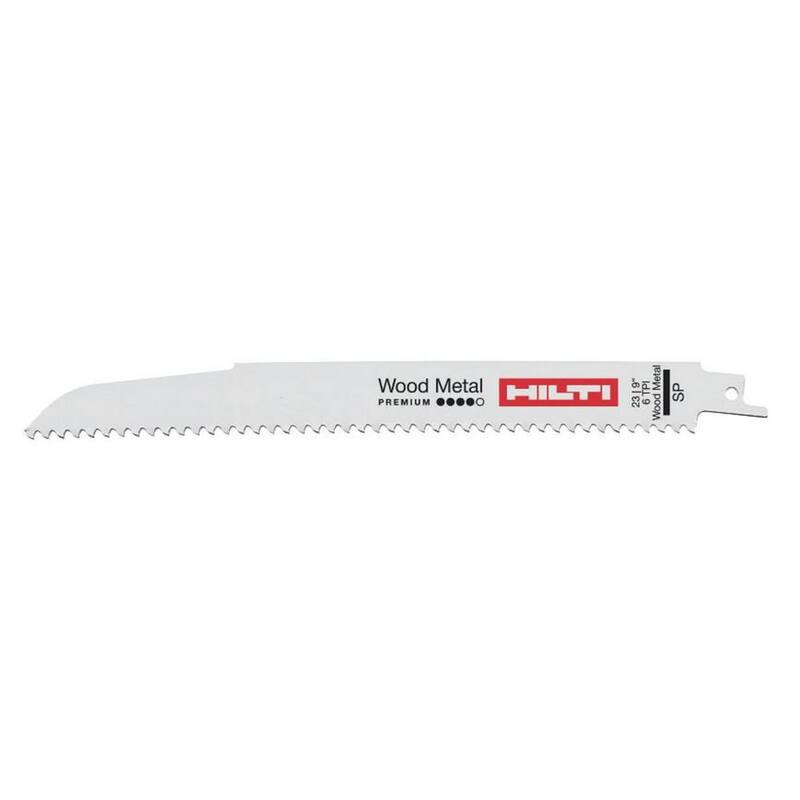 Hilti 6 in. x 6 TPI BiMetal Hoja de sierra reciproca para madera incrustada con clavos (paquete de 35) - 2222125