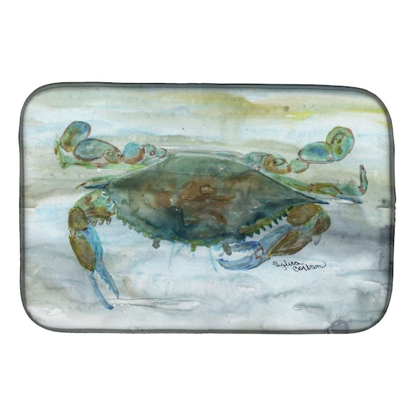 Carolines Treasures Crab a Leg Up Watercolor Dish Drying Mat - SC2002DDM
