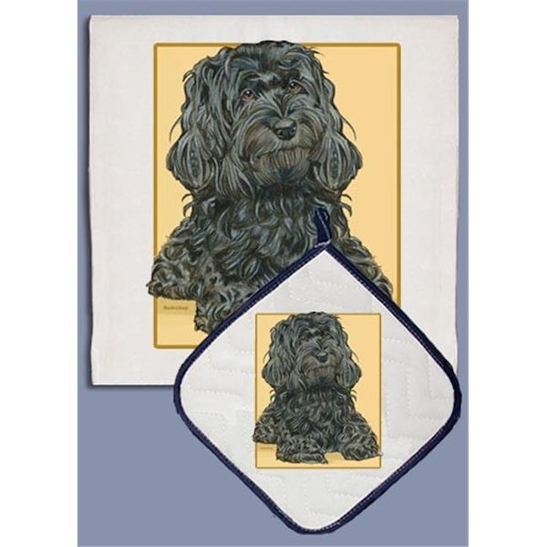 Pipsqueak Productions Pipsqueak Productions DP709C Cockapoo Dish Towel And Pot Holder Set - DP709C
