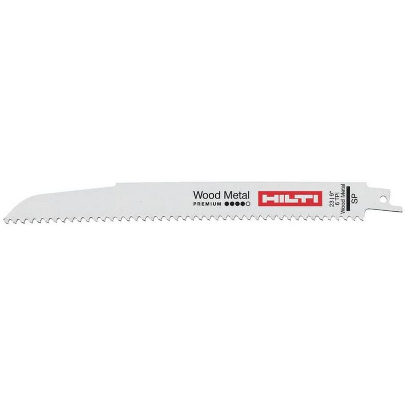Hilti 6 pulg. 6 TPI Hoja de sierra de sable de madera y metal definitiva SRB WDX (paquete de 5) - 2194398