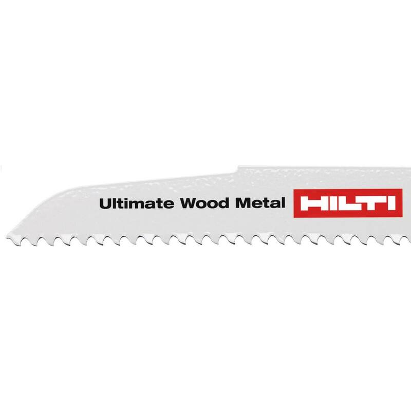 Hilti 6 pulg. 6 TPI Hoja de sierra de sable de madera y metal definitiva SRB WDX (paquete de 5) - 2194398