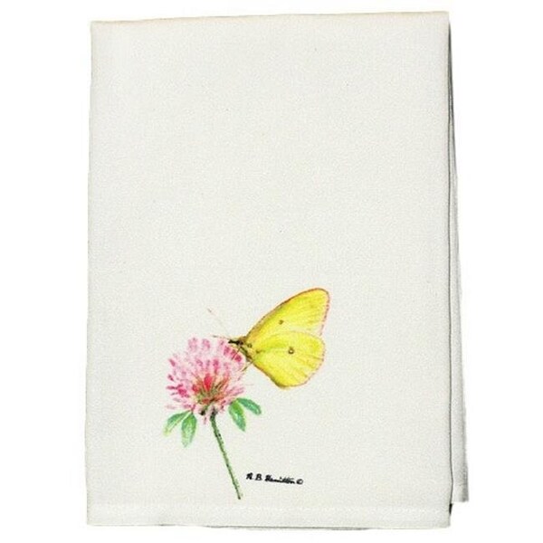 Betsy Drake Betsy Drake GT760 Suphur Butterfly Guest Towel - GT760