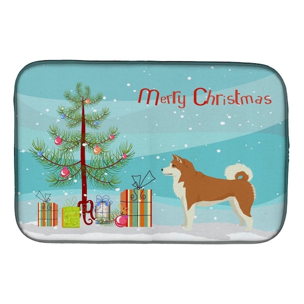Carolines Treasures Akita Christmas Tree Dish Drying Mat - CK3512DDM