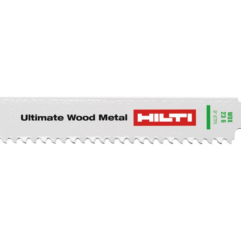 Hilti 9 pulgadas 6 TPI Hoja para sierra recíproca de madera y metal ultimage SRB WDX (paquete de 20) - 2194394