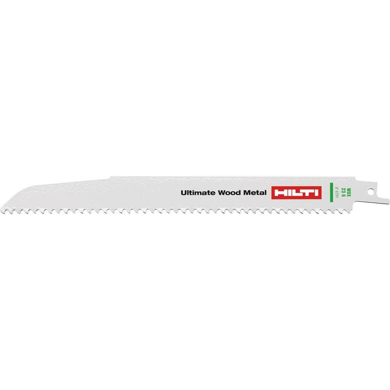 Hilti 9 pulgadas 6 TPI Hoja para sierra recíproca de madera y metal ultimage SRB WDX (paquete de 20) - 2194394