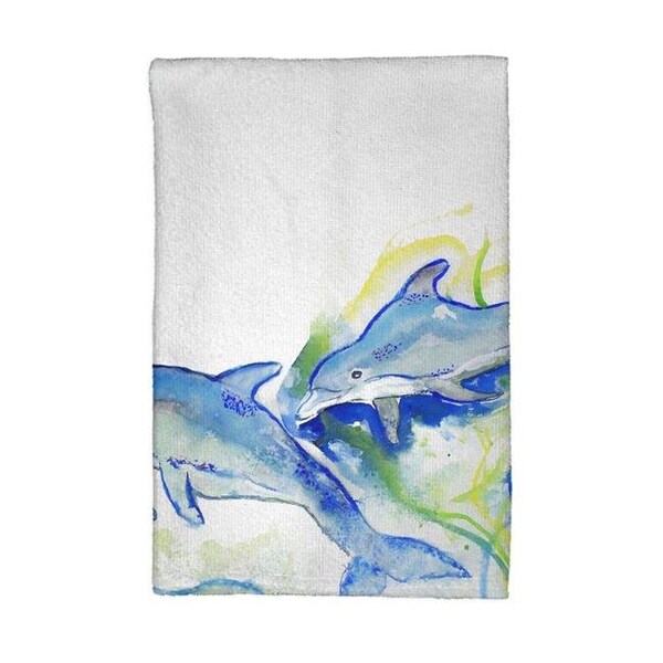 Betsy Drake Betsy Drake KT002 Dolphins Kitchen Towel - KT002