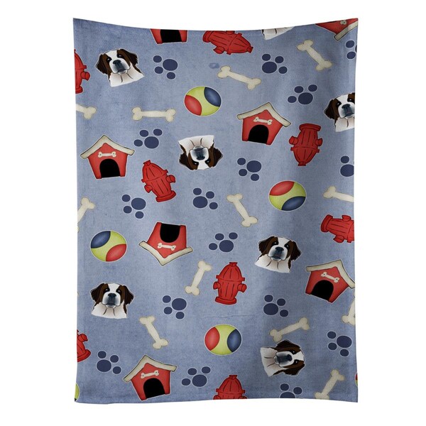 Carolines Treasures Dog House Collection Saint Bernard Kitchen Towel - BB4025KTWL