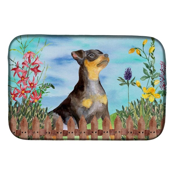 Carolines Treasures Miniature Pinscher No.2 Spring Dish Drying Mat - CK1286DDM