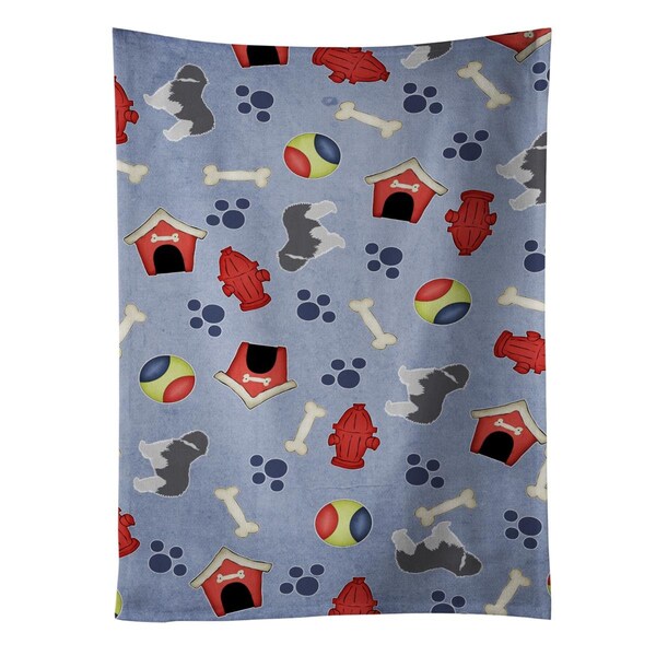 Carolines Treasures Polish Lowland Sheepdog Dog Dog House Collection Kitchen Towel - BB3932KTWL