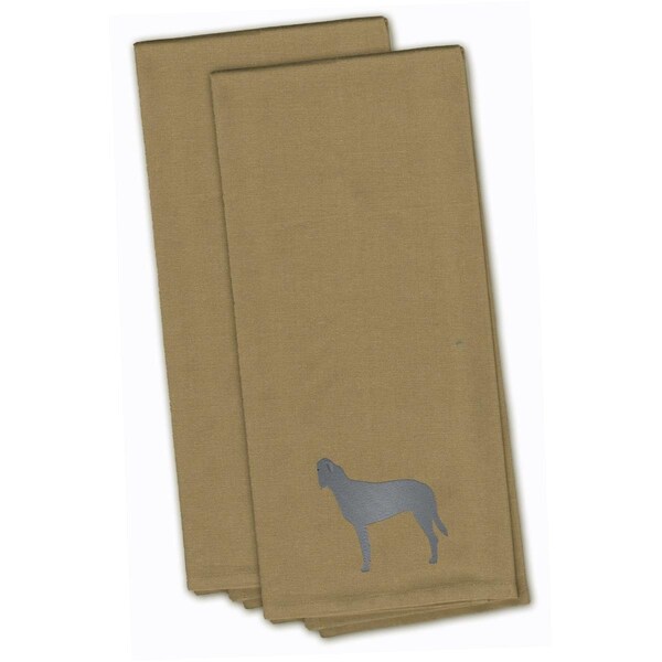 Carolines Treasures Irish Wolfhound Tan Embroidered Kitchen Towel - BB3403TNTWE