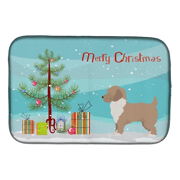 Carolines Treasures Yorkiepoo No.2 Christmas Tree Dish Drying Mat - CK3883DDM