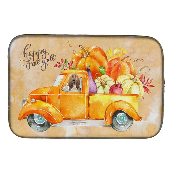 Carolines Treasures Fall Harvest Bloodhound Dish Drying Mat - CK2609DDM