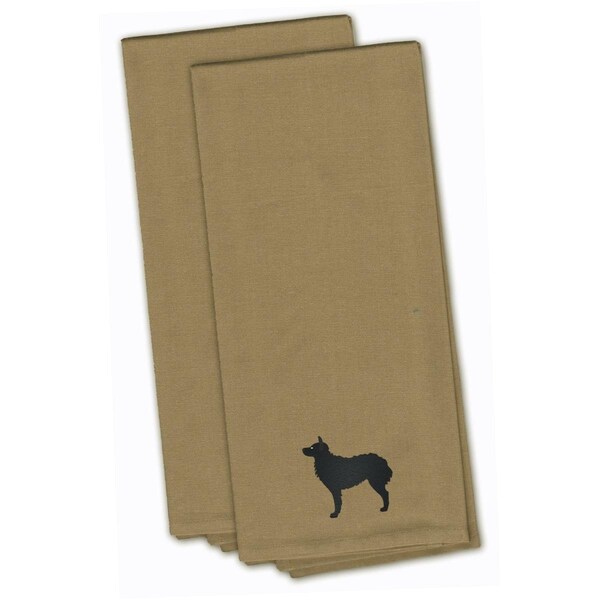 Carolines Treasures Croatian Sheepdog Tan Embroidered Kitchen Towel - BB3421TNTWE