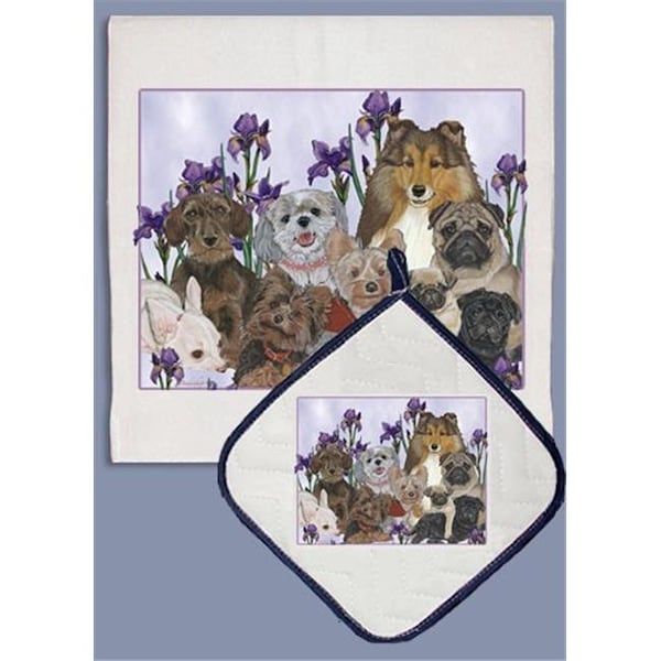 Pipsqueak Productions Pipsqueak Productions DP541 Dog Dish Towel And Pot Holder Set - DP541