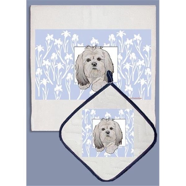 Pipsqueak Productions Pipsqueak Productions DP811 Lhasa Apso Dish Towel And Pot Holder Set - DP811