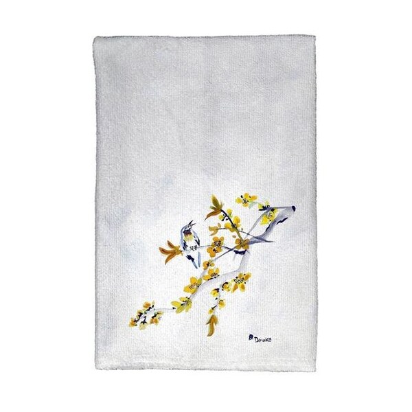 Betsy Drake Betsy Drake KT521 Forsythia & Bird Kitchen Towel - KT521