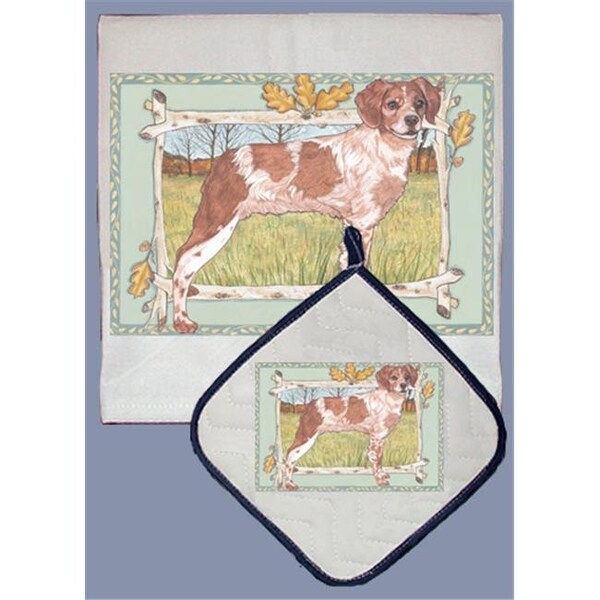 Pipsqueak Productions Pipsqueak Productions DP999 Dish Towel and Pot Holder Set - Brittany - DP999