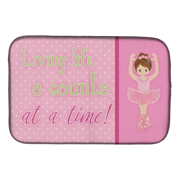 Carolines Treasures Ballet in 8 Counts Brunette Dish Drying Mat - BB5396DDM