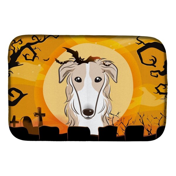 Carolines Treasures Halloween Borzoi Dish Drying Mat - BB1786DDM