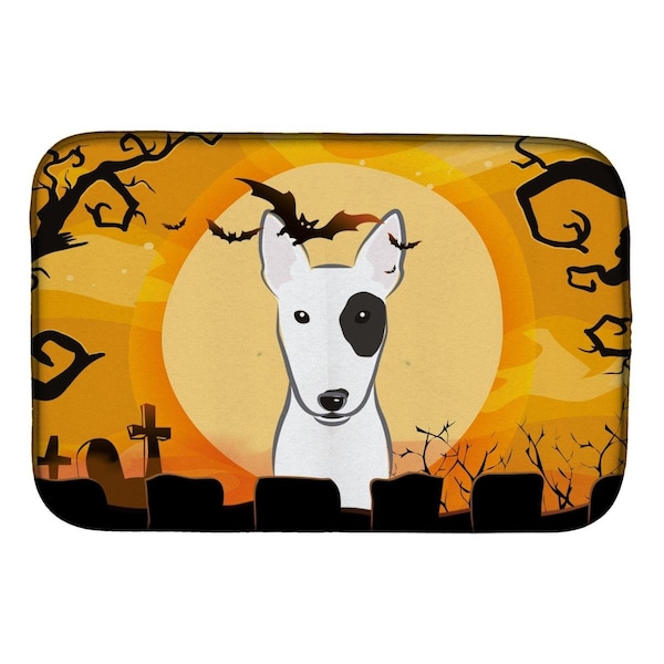 Carolines Treasures Halloween Bull Terrier Dish Drying Mat - BB1767DDM